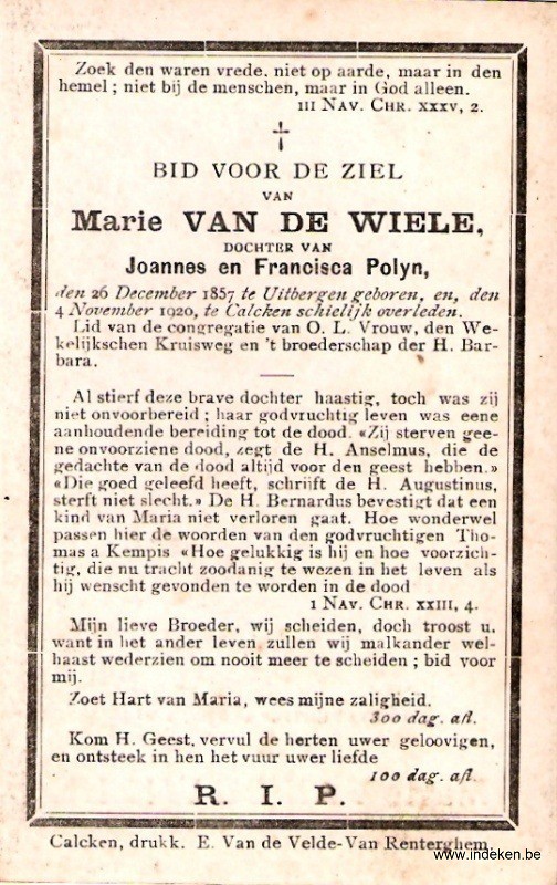 Marie Coleta Van De Wiele
