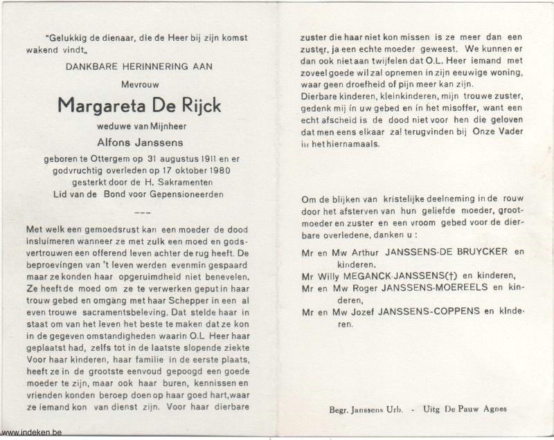Margareta Eveline De Rijck