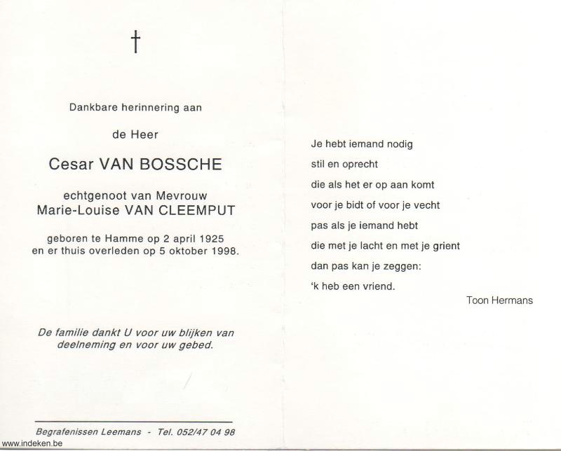 Cesar Van Bossche
