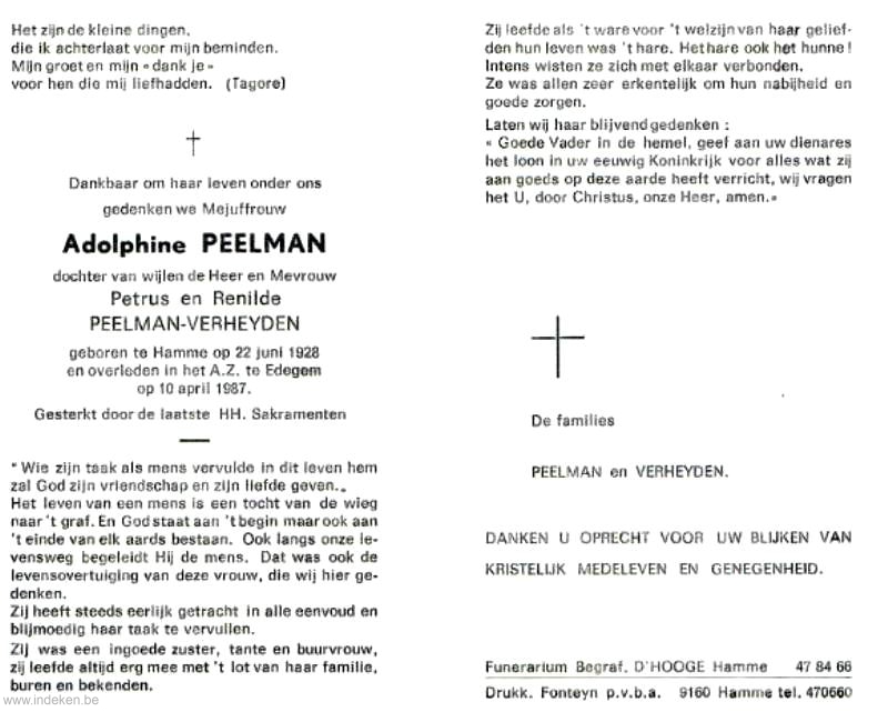 Adolphine Peelman