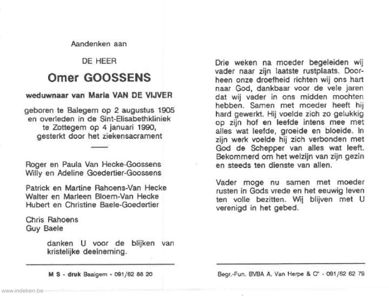 Omer Prosper Goossens