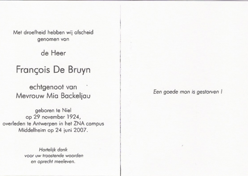 Francois De Bruyn