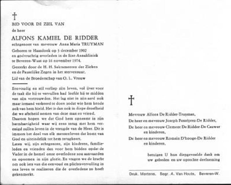Alfons Kamiel De Ridder