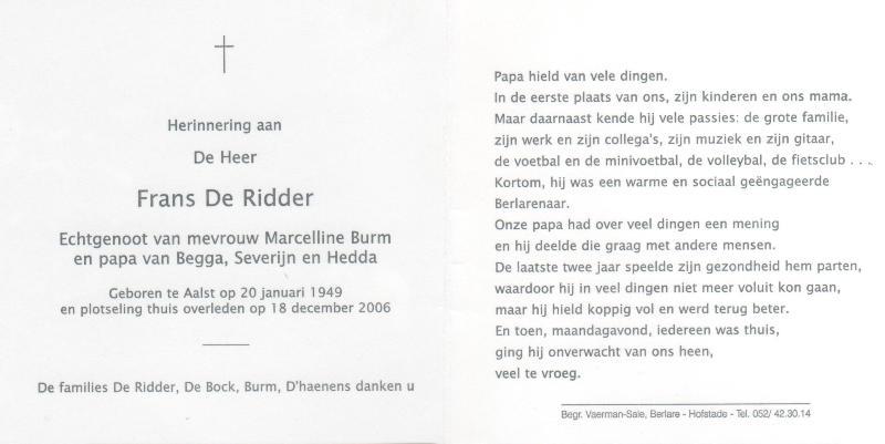Frans De Ridder