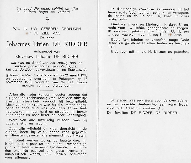 Johannes Livien De Ridder