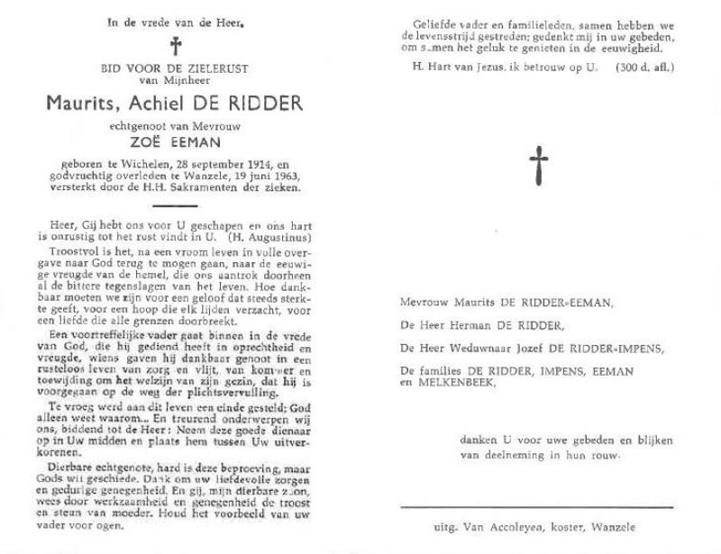 Maurits Achiel De Ridder