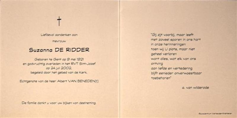 Suzanna De Ridder
