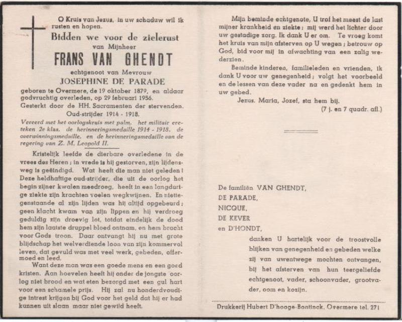 Franciscus Xaverius Van Ghendt