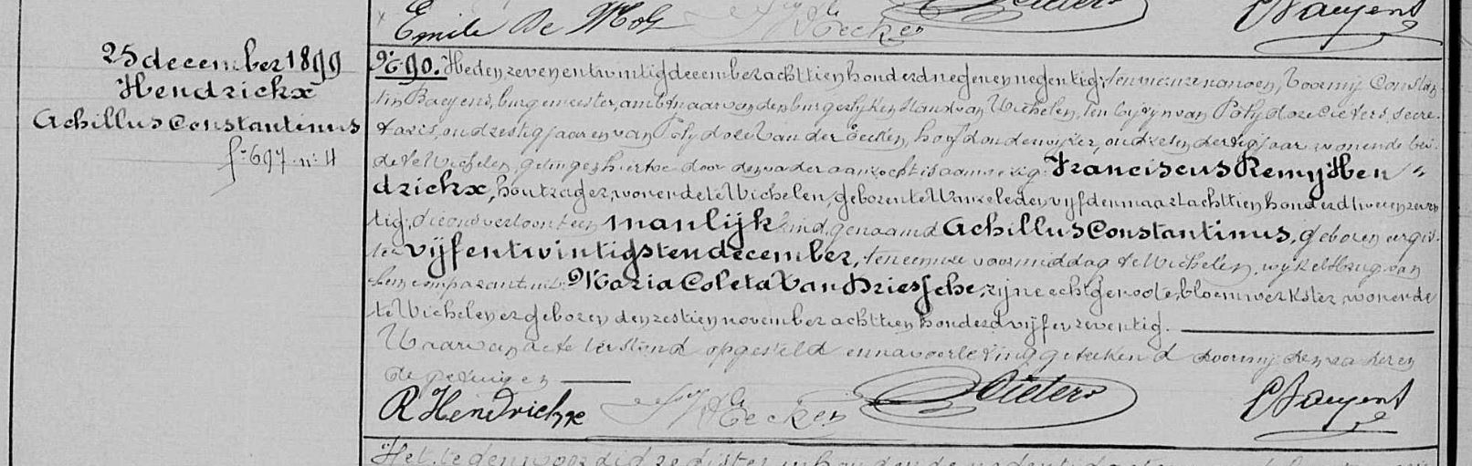Achillus Constantinus Hendrickx
