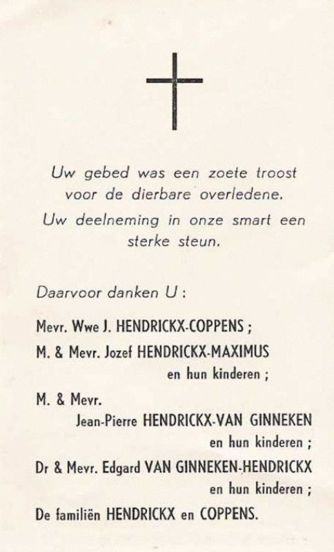 Josephus Alphonsus Carolus Maria Hendrickx