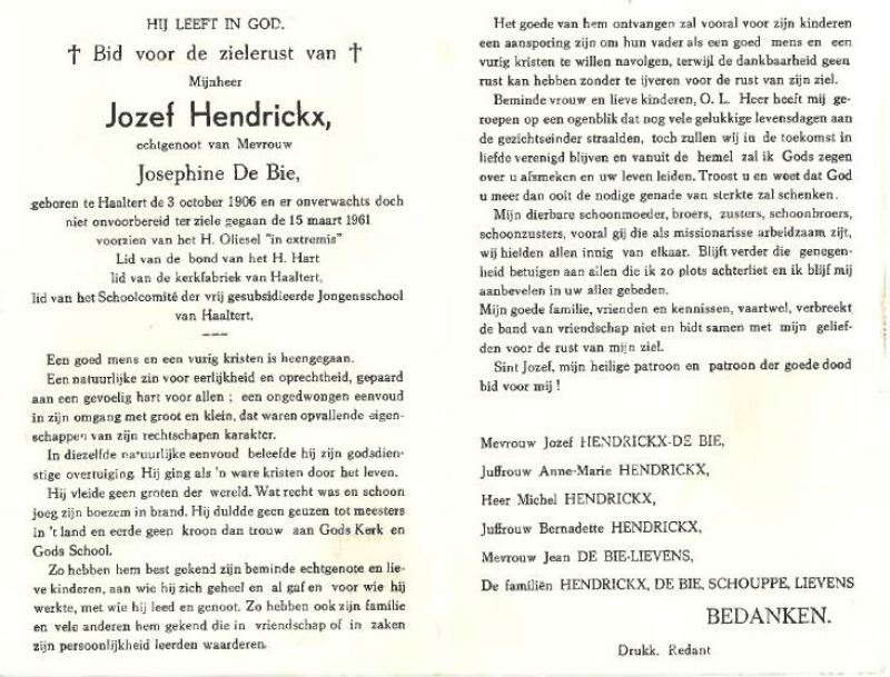 Joseph Benoit Marie Hendrickx