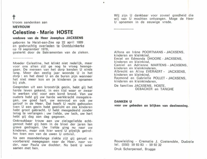 Celestine Marie Hoste