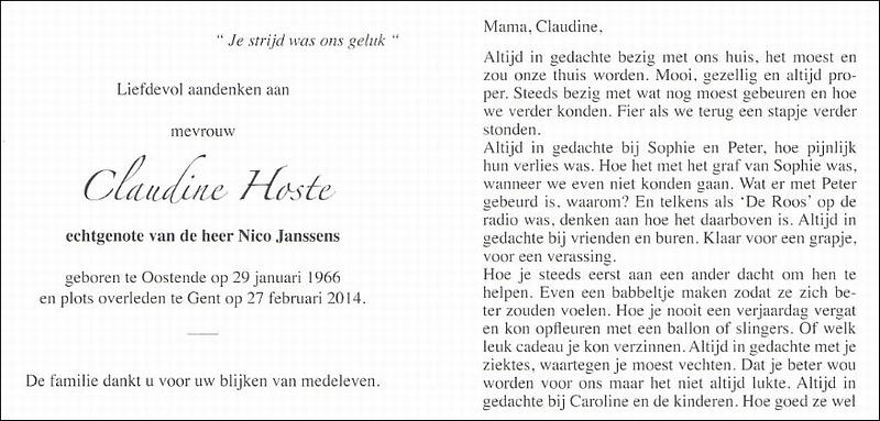 Claudine Hoste
