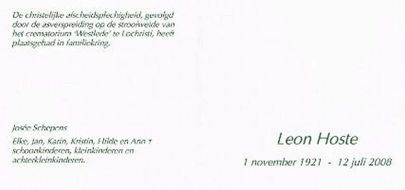 Leonce Emiel Toussaint Hoste