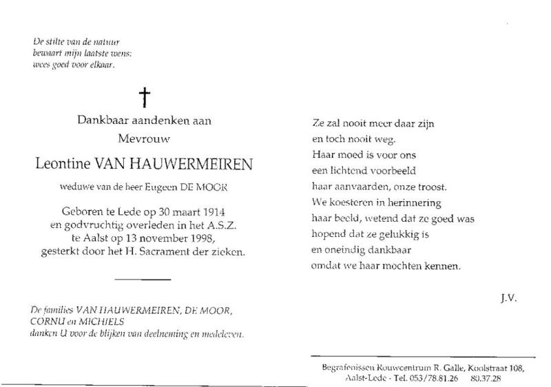 Leontine Van Hauwermeiren