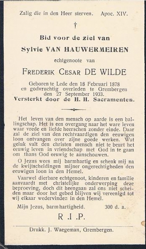 Marie Silvie Van Hauwermeiren