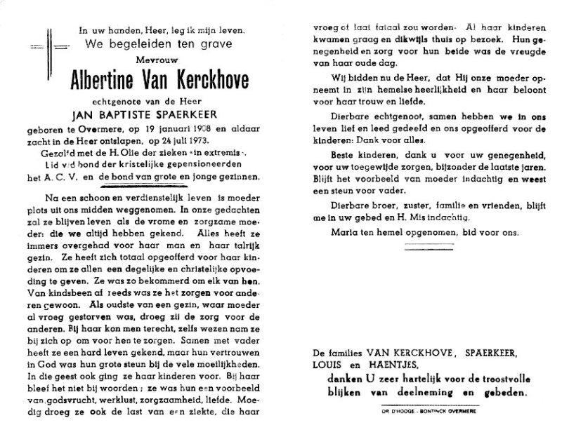 Albertina Clementina Van Kerckhove