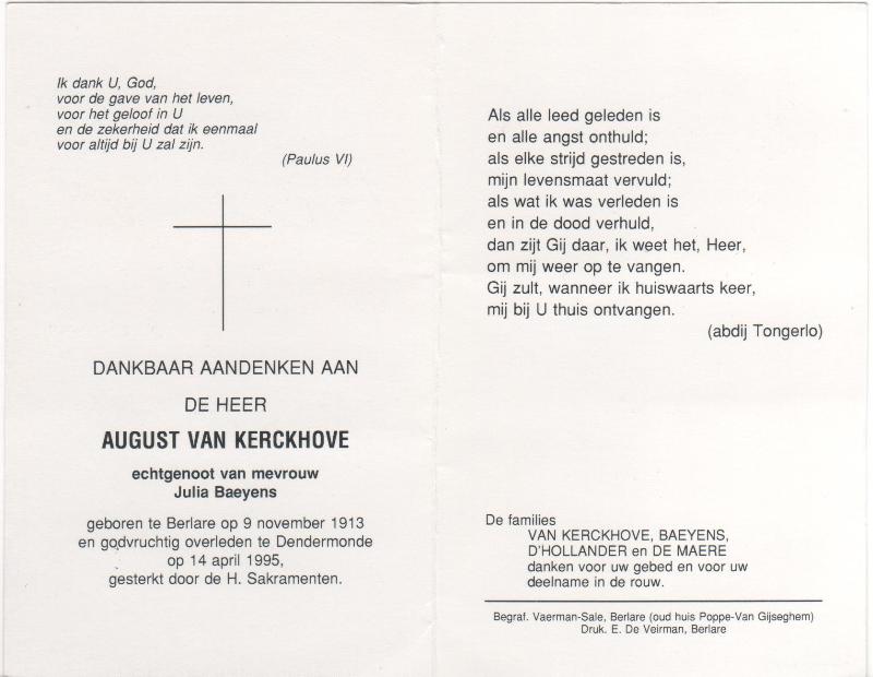 August Van Kerckhove