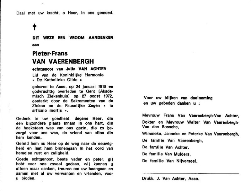 Pieter Frans Van Vaerenbergh