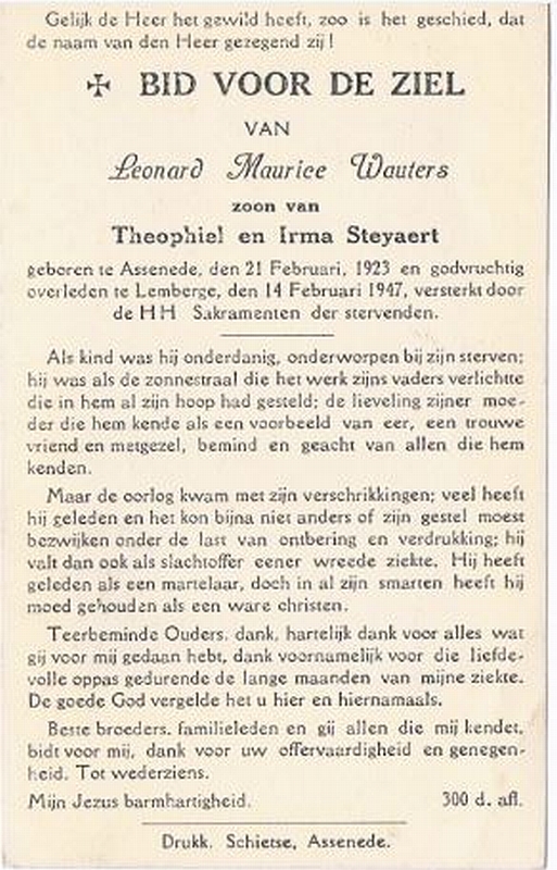 Leonard Maurice Wauters