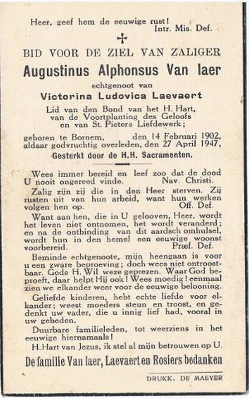 Augustinus Alphonsis Van Laer