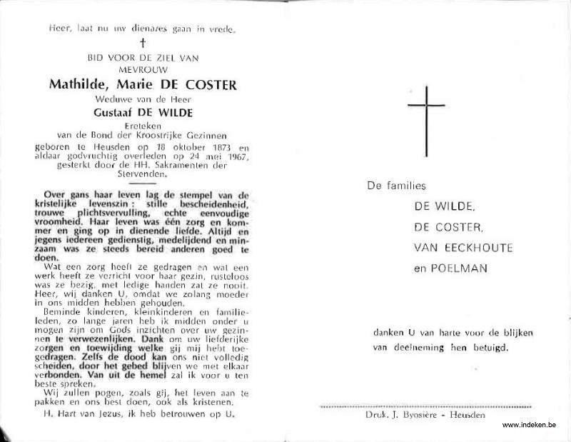 Mathilde Marie De Coster