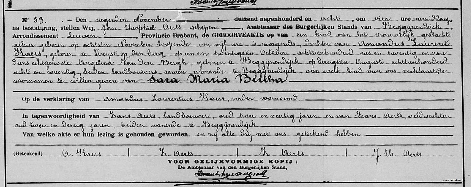 Sara Maria Bertha Kaers