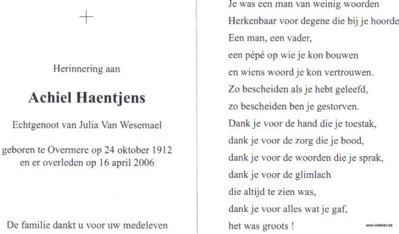 Achiel Benedictus Haentjens
