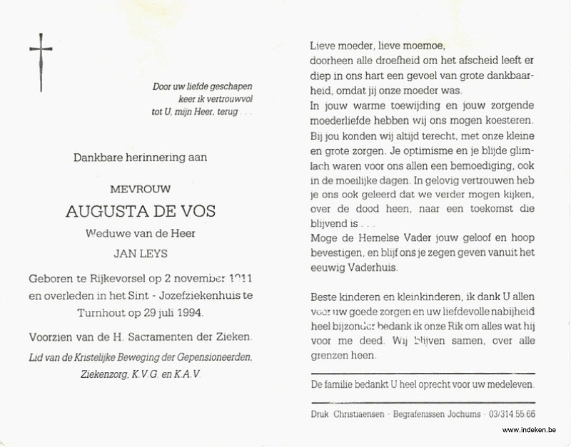 Augusta Ludovica De Vos