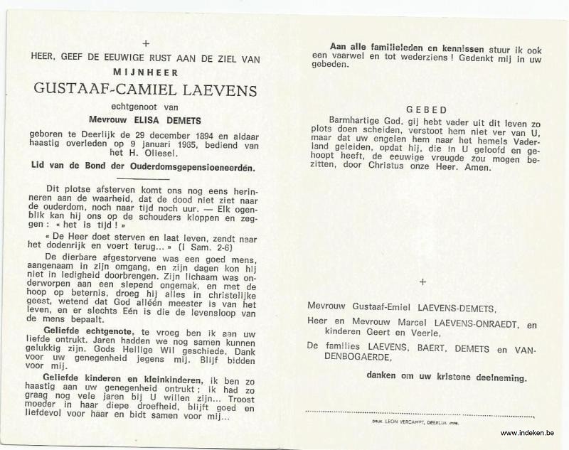 Gustaaf Camiel Laevens