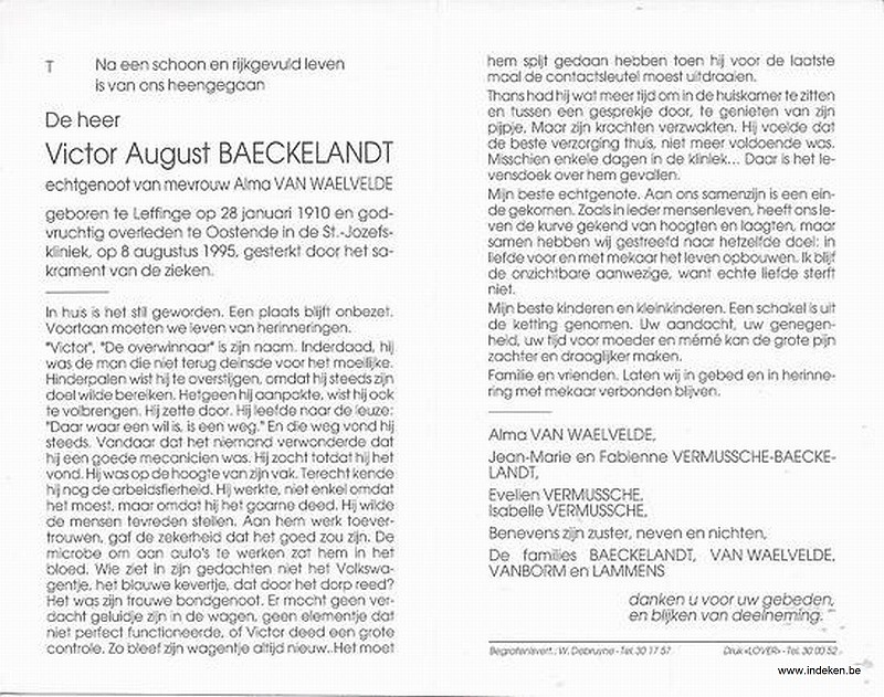 Victor August Baeckelandt