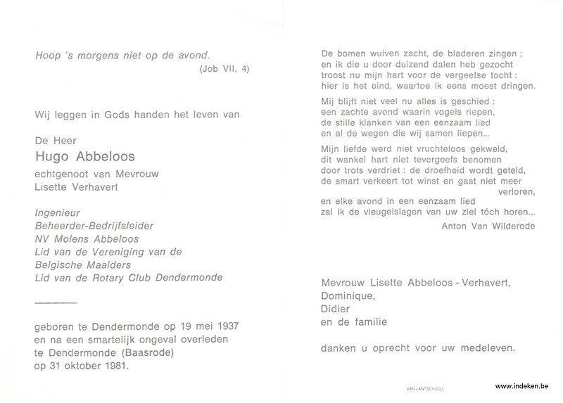 Hugo Livien Abbeloos
