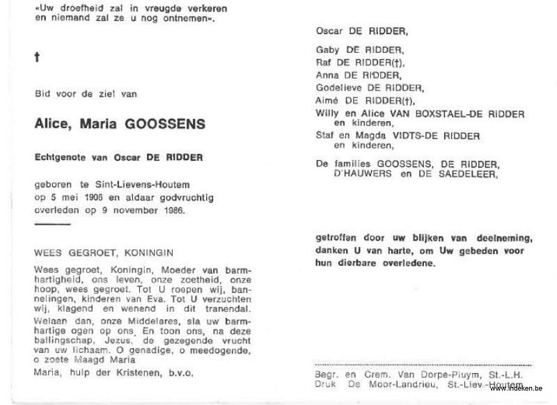 Alice Maria Goossens
