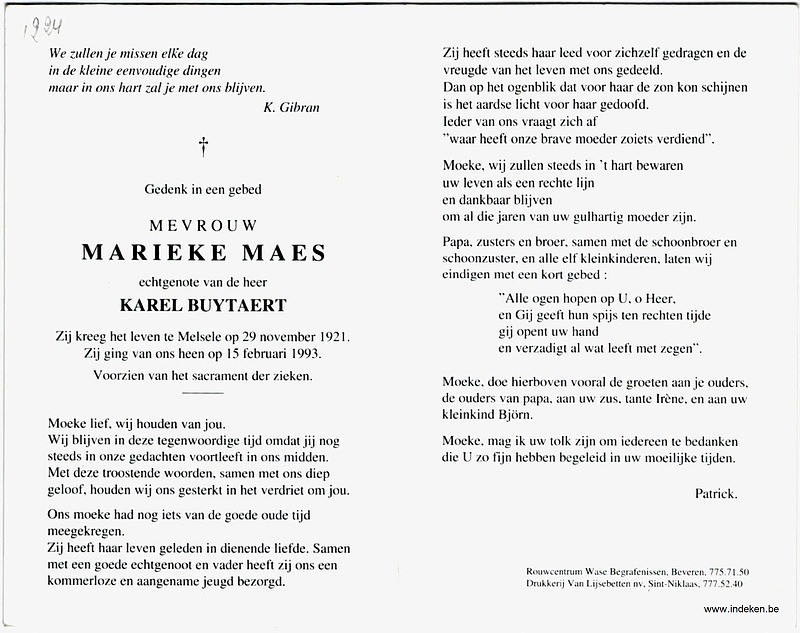 Maria Leonie Magdalena Maes