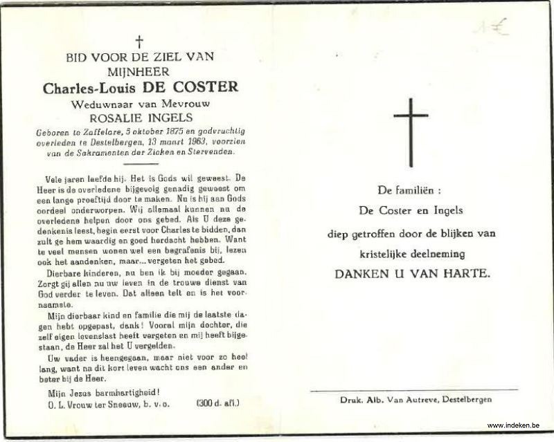 Carolus Ludovicus De Coster