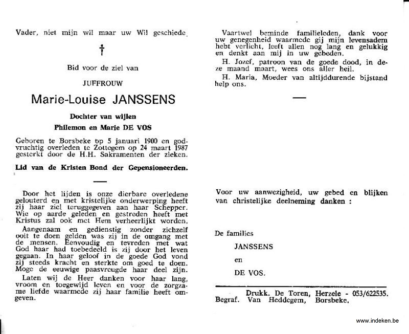 Marie Louise Janssens