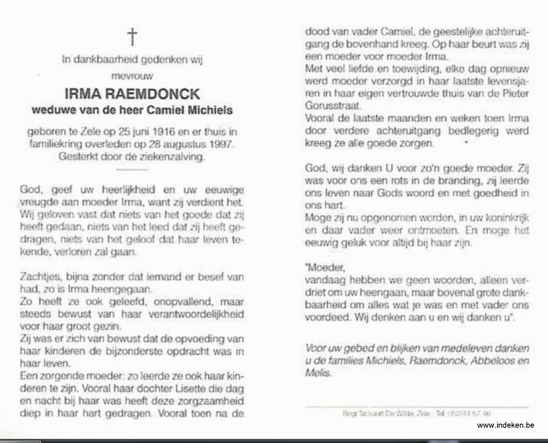 Irma Josepha Raemdonck