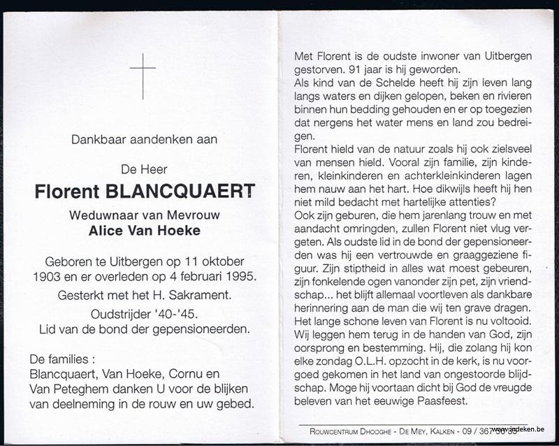 Florent Serafien Blancquaert