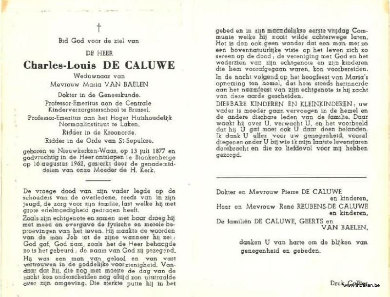 Charles Louis De Caluwe