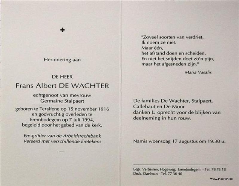 Frans Albert De Wachter