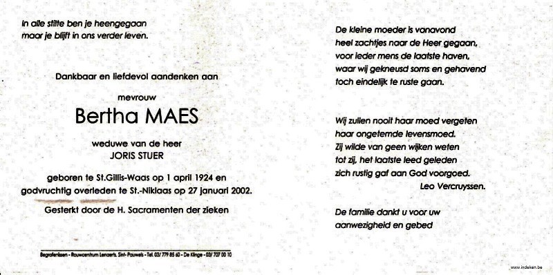 Bertha Maria Elisa Maes