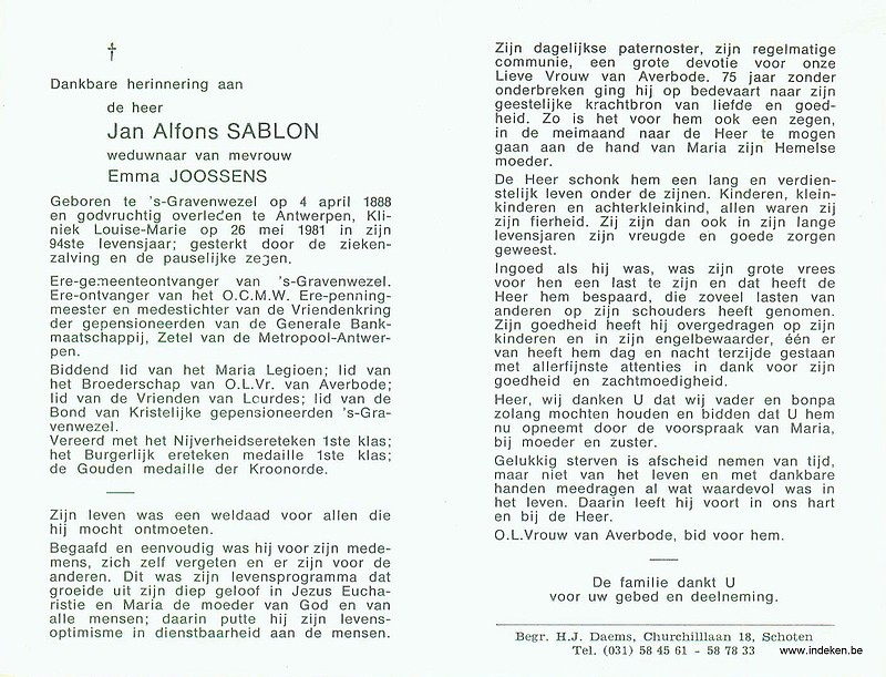 Joannes Alphonsus Sablon