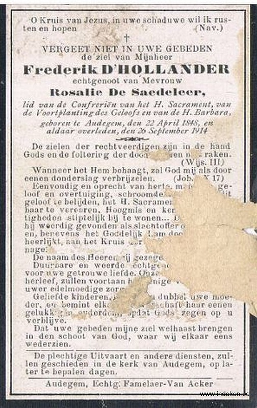 Fredericus Maria d Hollander