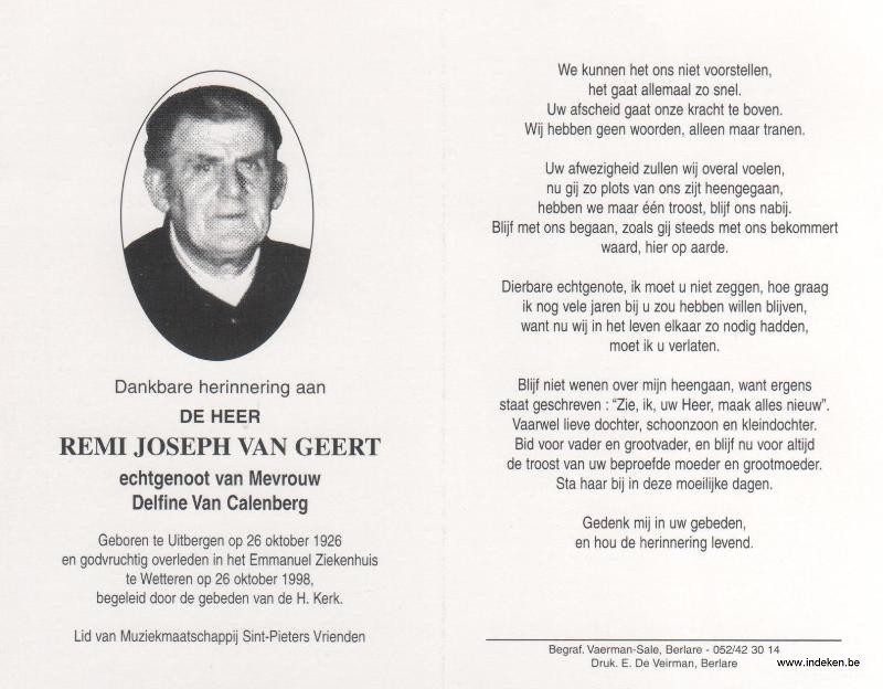 Remi Joseph Van Geert
