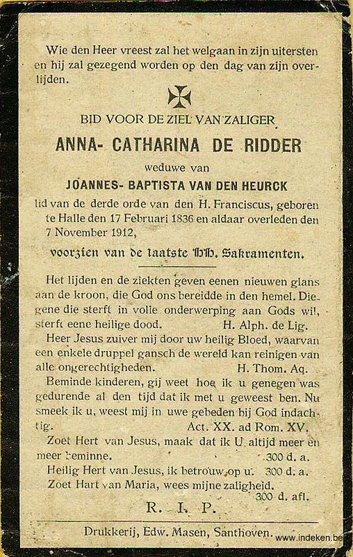 Anna Catharina De Ridder