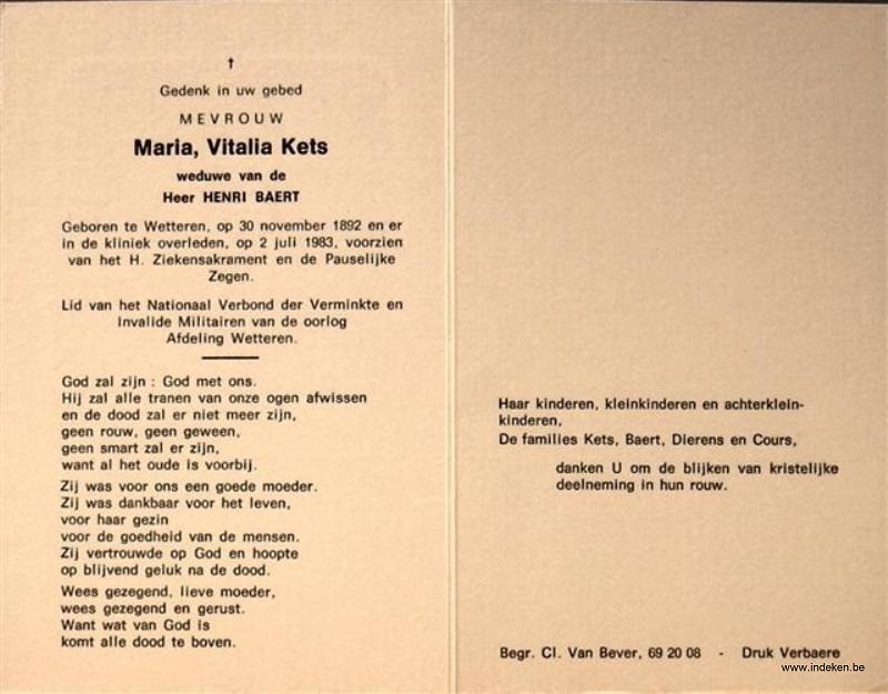 Maria Vitalia Kets