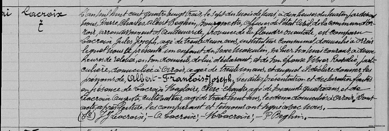 Albert Francois Joseph Lacroix