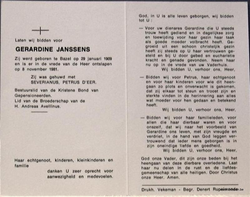 Gerardina Rosalia Janssens