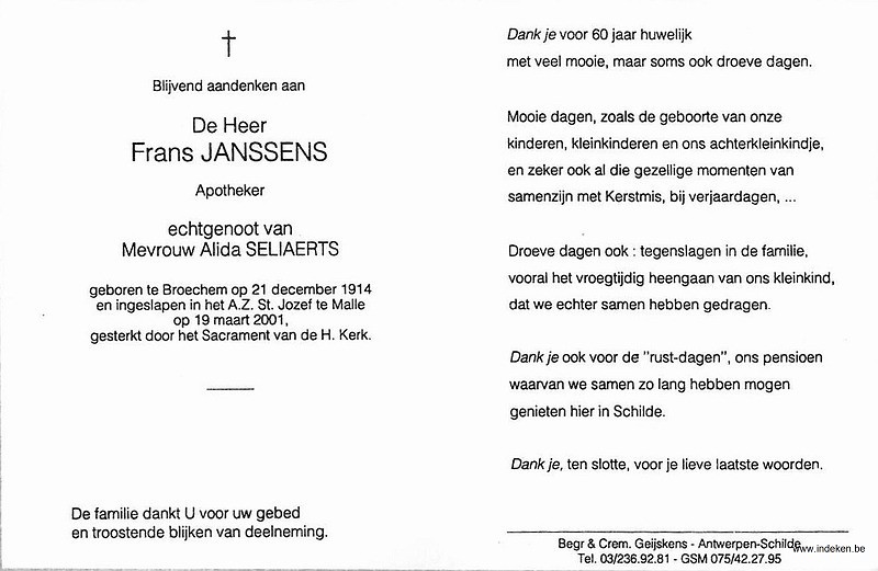 Franciscus Joannes Gerardus Antonius Janssens