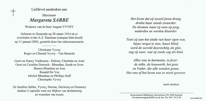 Margareta Sabbe
